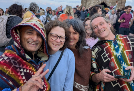 Sunrise gathering - smiling group